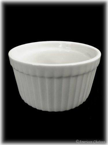 Ramekin Set Lot 6 White Porcelain 3 oz Dessert Oven Safe Ramekins Dish N3