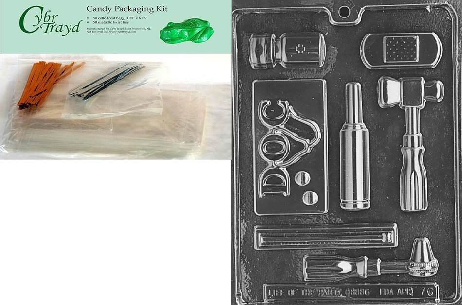 Cybrtrayd J076 Doctor's Kit Chocolate Candy Mold with Exclusive Cybrtrayd Copyrighted Chocolate Molding Instructions N2