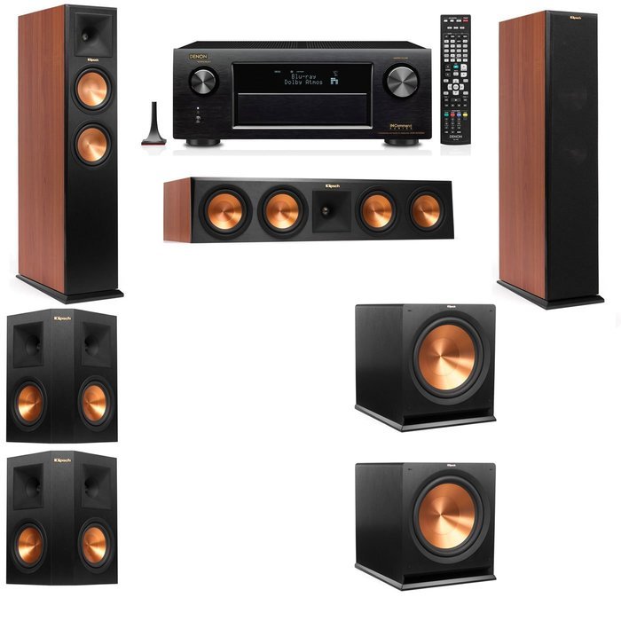 Klipsch RP-260F Tower Speakers CH-5.2-Denon AVR-X4100W