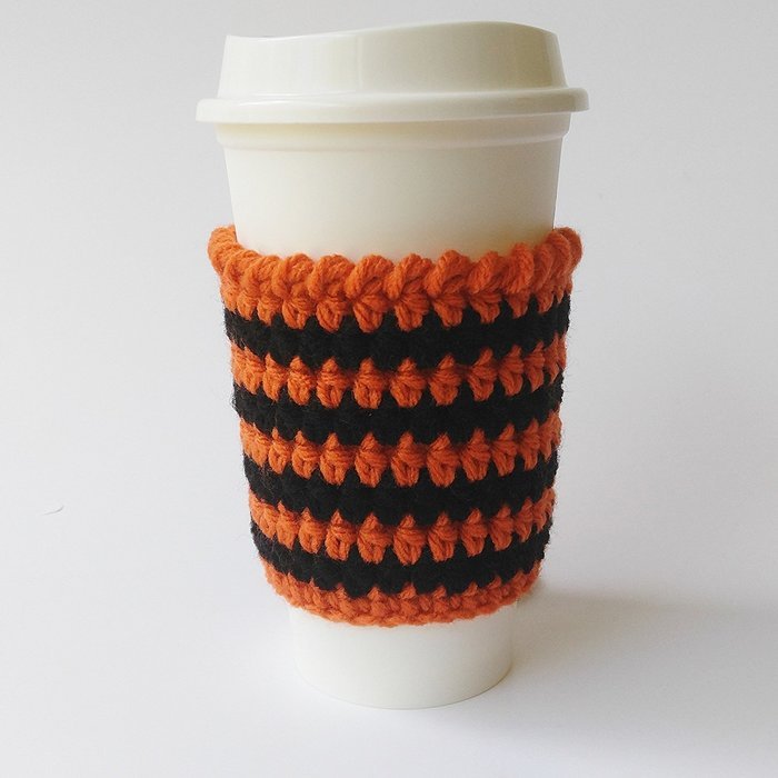 Coffee Cozy Orange and Black N2