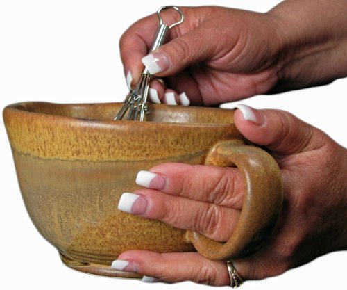 PRADO STONEWARE COLLECTION - Perfect Grip 30 Ounce Mixing Bowl With Metal Whisk - Royal Blue N3