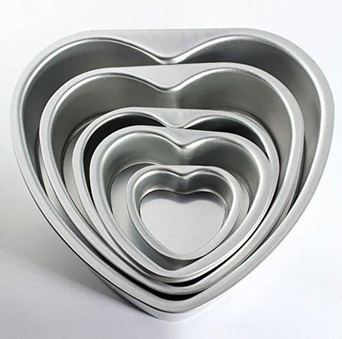 UniversalD Aluminium Heart Shaped Fondant Cake Mold Chocolate Mould Wedding Gift Heart Springform Pan Bakeware... N3