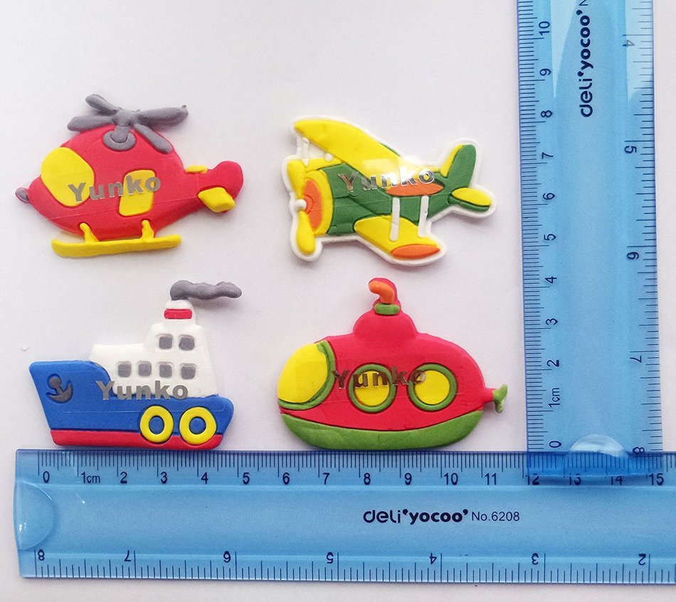 Yunko Baby Shower Cake Decorating Fondant Silicone Mold Chocolate Candy Cupcake Mold Aircraft Glider Ship Submarine N3