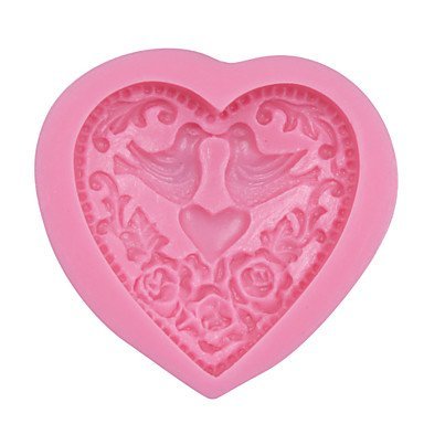 Y&XL&H CoupleMandarin Duck Silicone Mold for Wedding Decoration ,Heart Sugar P aste Fondant Chocolate Mould Cake...