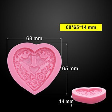 Y&XL&H CoupleMandarin Duck Silicone Mold for Wedding Decoration ,Heart Sugar P aste Fondant Chocolate Mould Cake... N2
