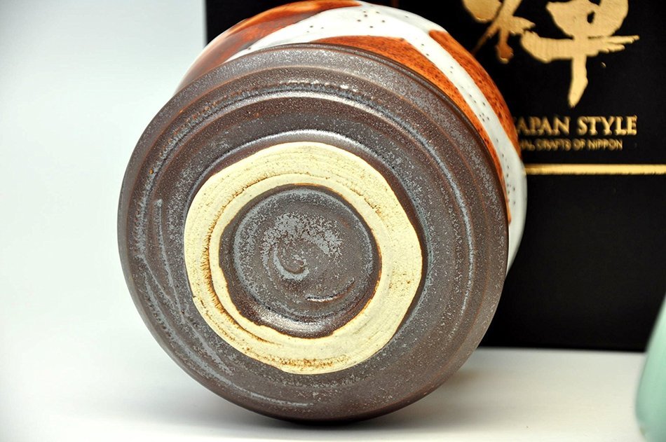 Japanese Mino Yaki ware Matcha Bowl And Tea Ceremony Set Green Tea 11 / 11 / 8cm (4.3 / 4.3 / 3.1inch)[7369] N6