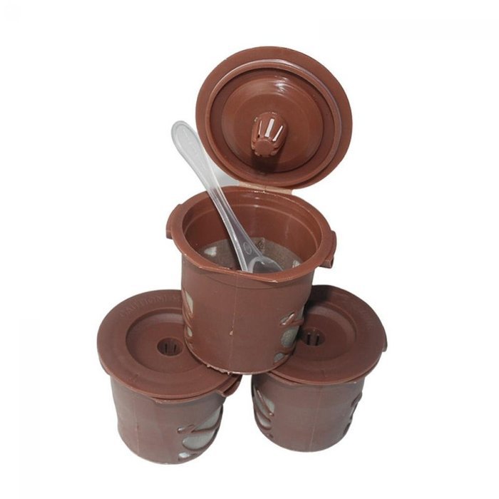 Genenic 3PCS Percolator Reusable Stainless Mesh K-Cup Solo Single Cup Coffee Filter Capsule N5