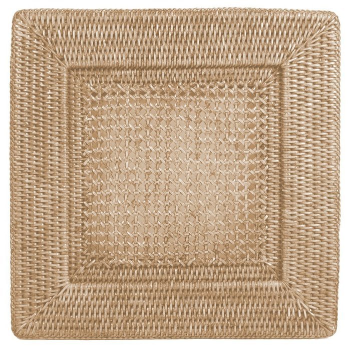 Entertaining with Caspari Rattan Cocktail Napkin Holder, White N5
