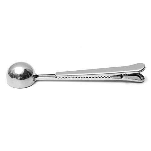 Asdomo Stainless Steel Coffee Scoop with Bag Clip N5
