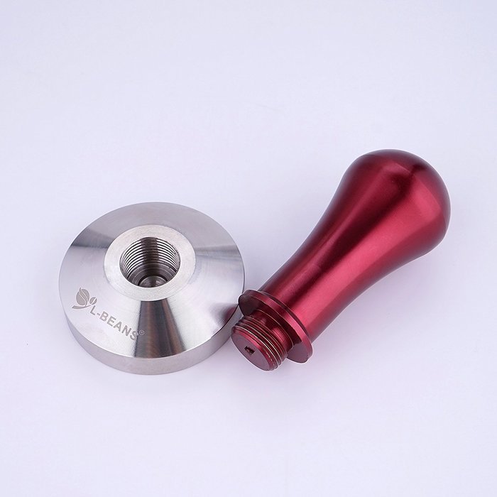 Love The Worder Flat Base Stainless Steel Coffee Tamper Machine Espresso Tamper (Red) N19
