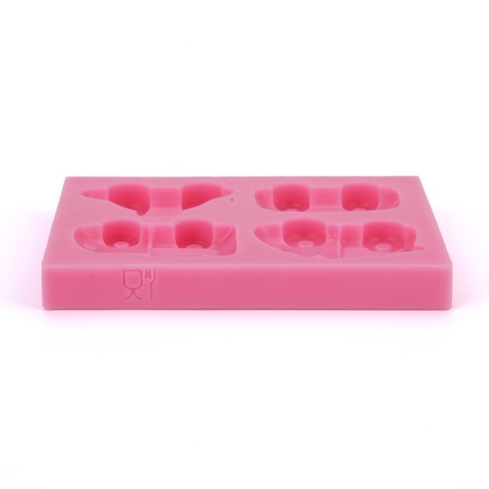 KookieMonsta Baby Car Silicone Molds Bus Taxi 3d Cake Cupcake Decorating Molds Fondant Decorating Tools N3