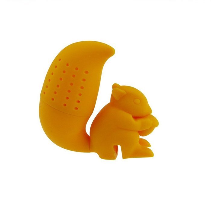Uyouth Squirrel Tea Infuser Loose Leaf Strainer Silicone Filter Diffuser (Orange) N2