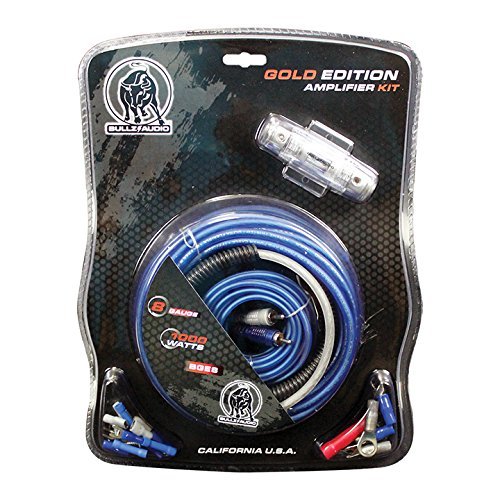 Xscorpion AMPLIFIER WIRING KIT 8GA;BULLZAUDIO;BLUE/PLATINUM;BLISTER PK