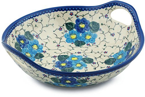 Polish Pottery Bowl with Handles 10-inch UNIKAT N8
