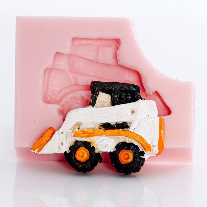 Small Skid Steer Silicone Mold Food Safe Fondant, Resin, Polymer Clay Mold. Flexible easy to use. Jewelry, Craft... N4