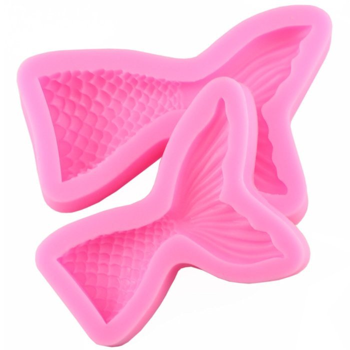 Mandydov 2-Pack Mermaid Tail Candy Fondant Sugar Silicone mold