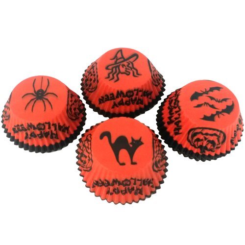 CK Products Halloween Baking Cup, Orange/Black, Pack of 500