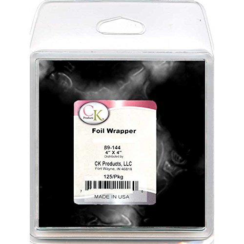 CK Products 89-144N Foil Wrappers, 4" x 4", Black