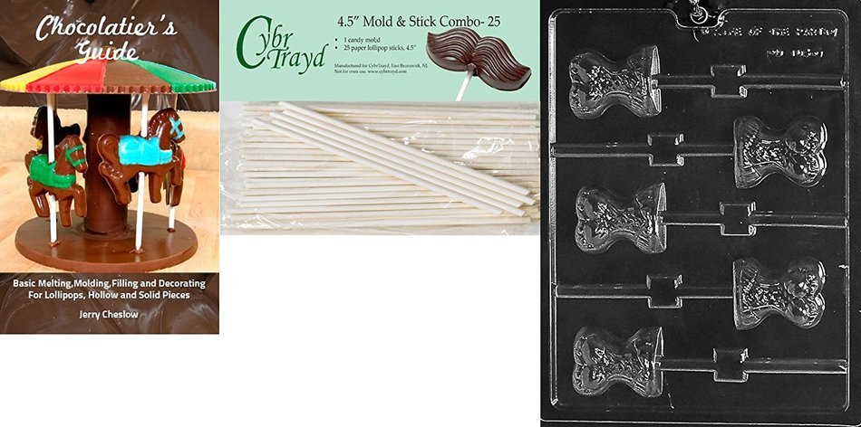 Cybrtrayd D105 Corset Lolly Chocolate Candy Mold with Exclusive Cybrtrayd Copyrighted Chocolate Molding Instructions N2