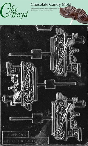 Cybrtrayd K049 Train Engine Lolly Chocolate Candy Mold with Exclusive Cybrtrayd Copyrighted Chocolate Molding...