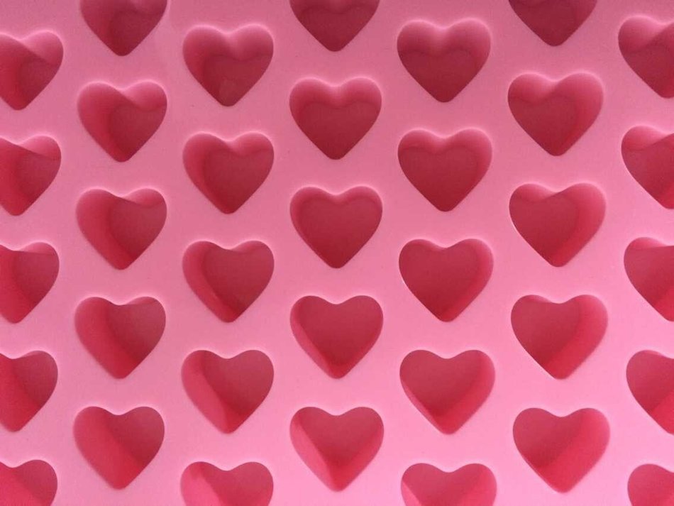 Mini heart-shaped chocolate silicone mold ice lattice DIY mold N3