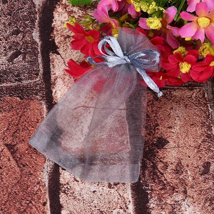 Candy Bag DZT1968 100pcs Organza Wedding Party Decoration Gift Candy Sheer Bags Pouches (Orange) N30