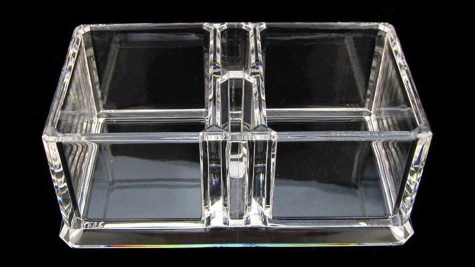 High Quality Acrylic Two Lattices Tea Bags Holder Tea Storage Chests Box