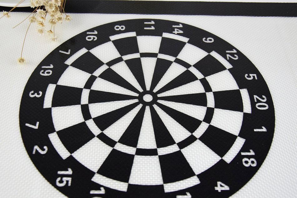 Homankit Silicone Baking Mat - Interesting Dartboard Design - 11 5/8" x 16 1/2" Reusable Non-Stick Liner for Macaron... N6