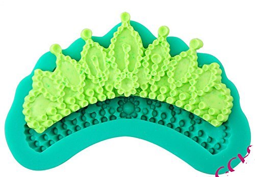 Anyana Anime Elsa Tiara Silicone Fondant Moulds Bakeware Tools Cake Mold Jewel Stenci Kitchen Tool Sugar Paste...