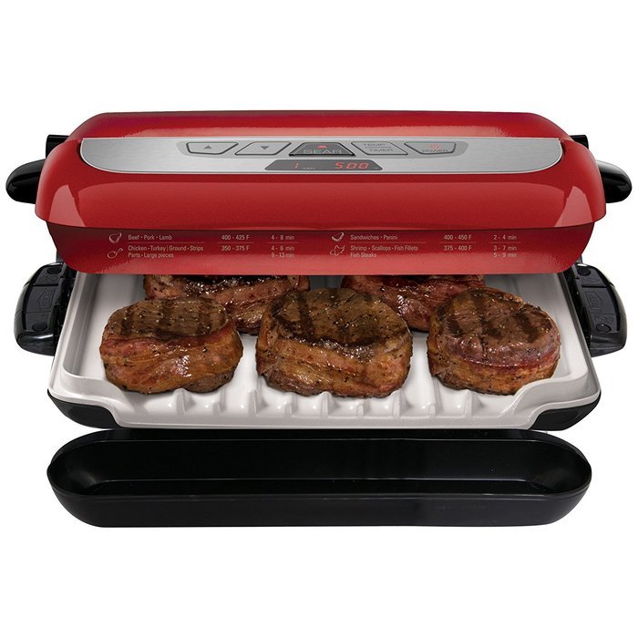 George Foreman GRP4842R 3-in-1 Multi-Plate Evolve Grill, Electric Grill, (Panini Press, Grilling, and Waffle Plates... N10