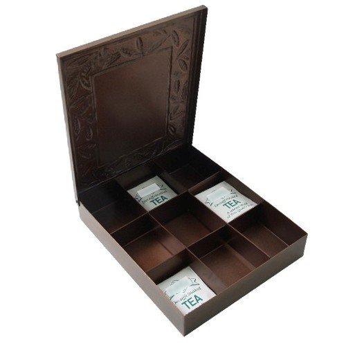 Old Dutch Copper 9 Compartment Tea Bag Storage N2