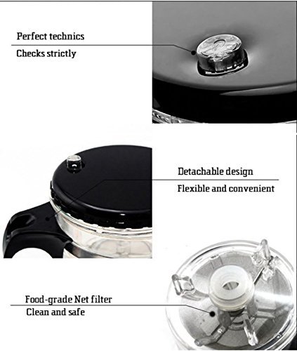 UniversalD&reg; - Glass Gongfu Tea Maker Press Art Cup Teapot with Infuser 500ml N8