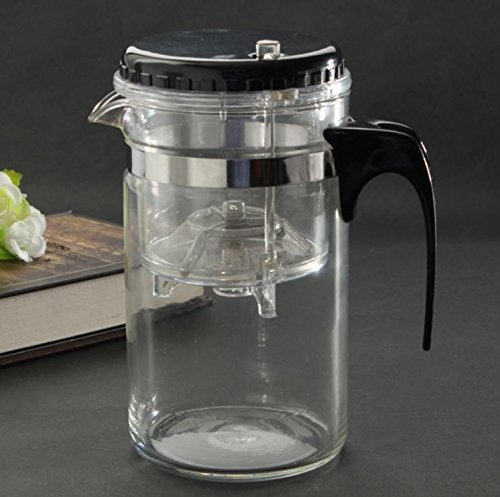 UniversalD&reg; - Glass Gongfu Tea Maker Press Art Cup Teapot with Infuser 500ml N9