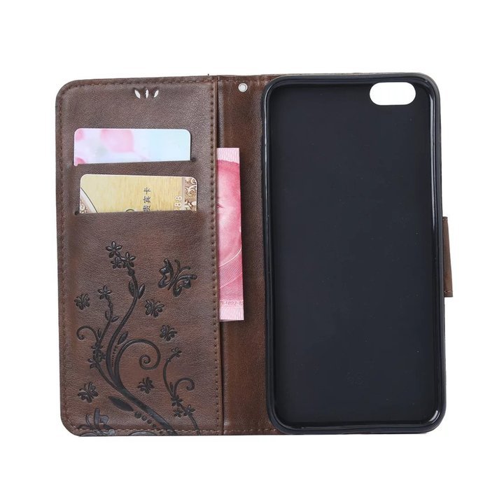 iPhone 7 Plus Case,iPhone 7 Plus Case(5.5") -Aroko Wallet Embossed Flower PU Leather Case with Card Holders &... N14