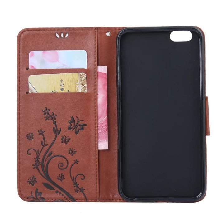 iPhone 7 Plus Case,iPhone 7 Plus Case(5.5") -Aroko Wallet Embossed Flower PU Leather Case with Card Holders &... N20