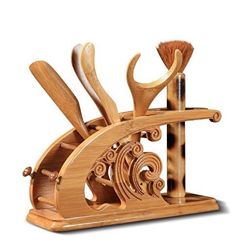 Bamboo Tea Accessories Set - Kung Fu Tea Liujunzi Zhugen N2