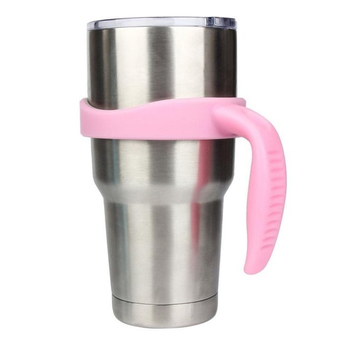 Morecome New 30 Oz Stainless Steel Insulated Tumbler Mug Handle (Purple) N22