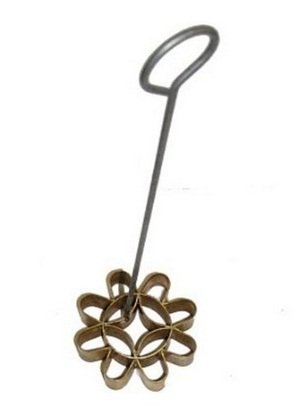 Thai Dessert Dok Jok Brass Mold Maker, Thai Flower Dorg Jorg Fried Sesame Cookies, Thai Cuisine Sold By Tamegems... N3