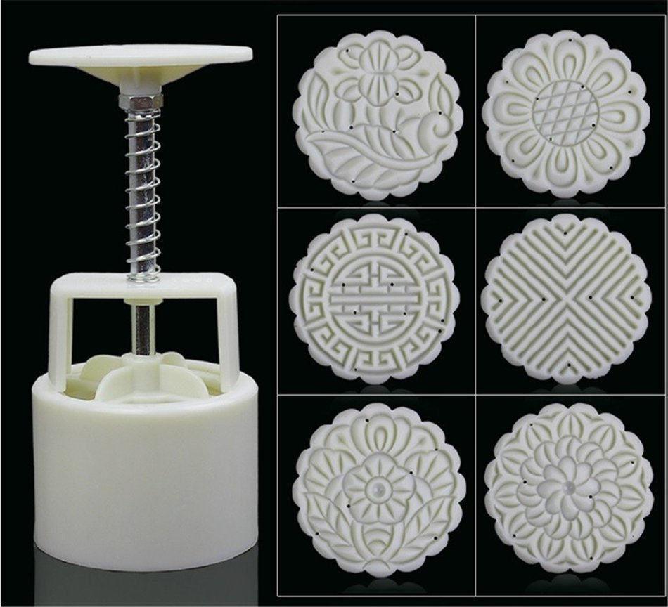Generic Cartoon moon cake mold mold hand pressure moon cake mold baking mold for the Mid-Autumn