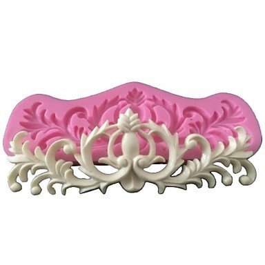 Sher 3D Flower Vine Icing Sugar Fondant Cake Border Mold Wedding Cake Decorating Mould Silicone Cake Mold