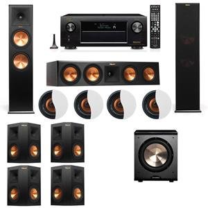 Dolby Atmos 7.1.4 Klipsch RP-280F Tower Speakers PL-200 with Denon AVR-X3200W