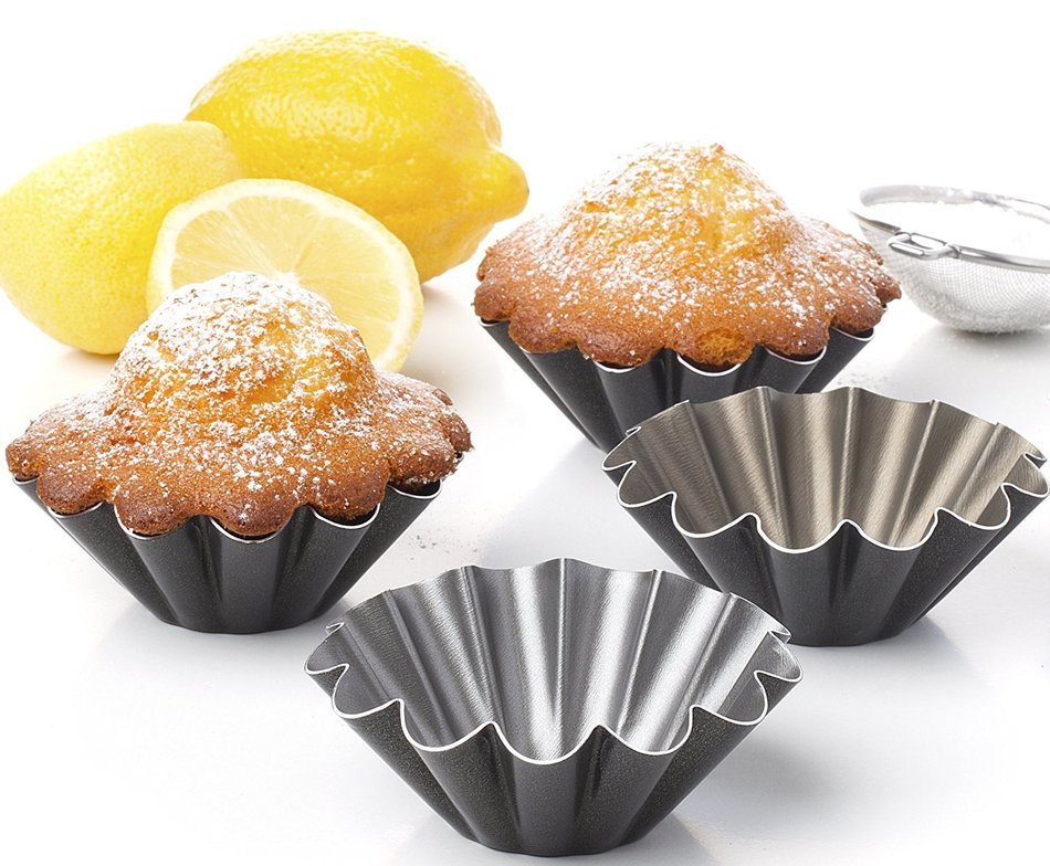 SET OF 4 UNITS Muffin Brioche mold Brownies pie cupckake egg tart pans N3