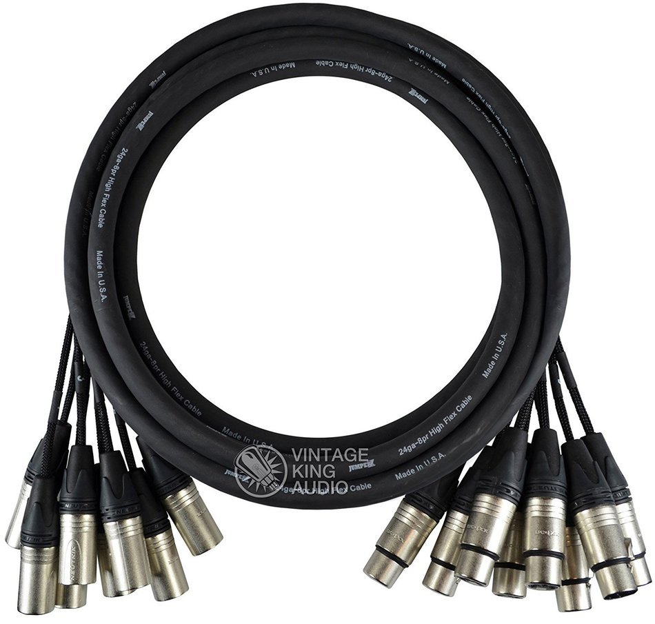 VK Premium 8-Ch XLRM - XLRF Snake - 10'