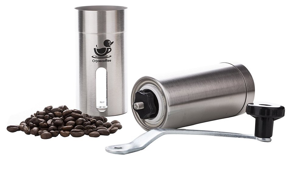 Manual Coffee Grinder - Burr Grinders by Orjoe - Portable Coffee Mill - Stainless Steel - Aeropress Compatible... N6