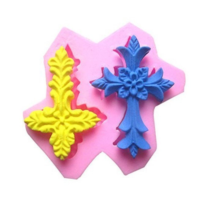 Wocuz W0016 2 Cross Food-grade Non-stick Silicone Candy Fondant Chocolate Accessory Mold and Cake Decorating N3