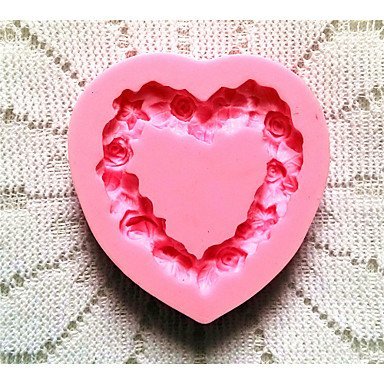 Y&XL&H Bakeware Silicone Heart Baking Molds for Fondant Candy Chocolate Cake (Random Colors) N2