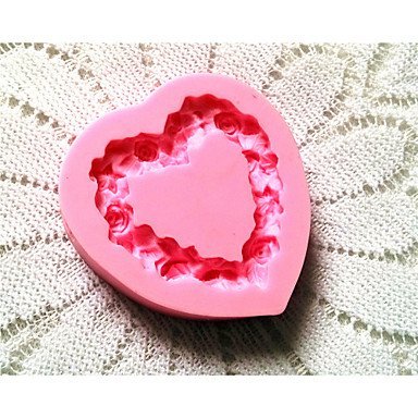 Y&XL&H Bakeware Silicone Heart Baking Molds for Fondant Candy Chocolate Cake (Random Colors) N3