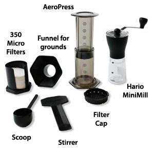 Aerobie Aeropress and Hario Mini Mill Grinder Package N2