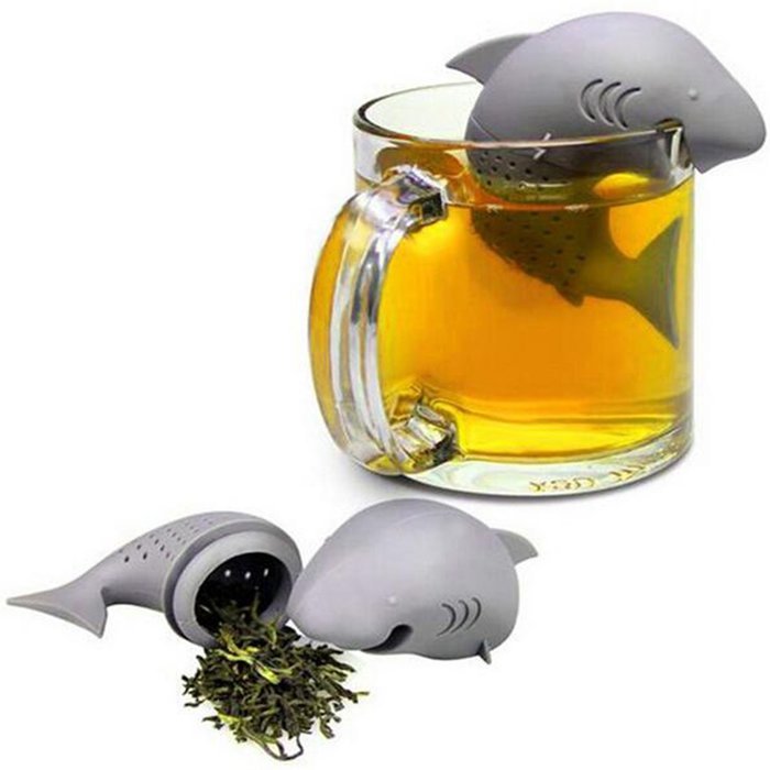 Shark Shape Tea Infuser Silicone Strainers Tea Strainer Infusor Filter Empty Tea Bags Leaf Diffuser Accessories N5