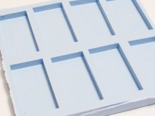 Reusable silicone mold 1 inch by 2 inch rectangle 16 cavity N4